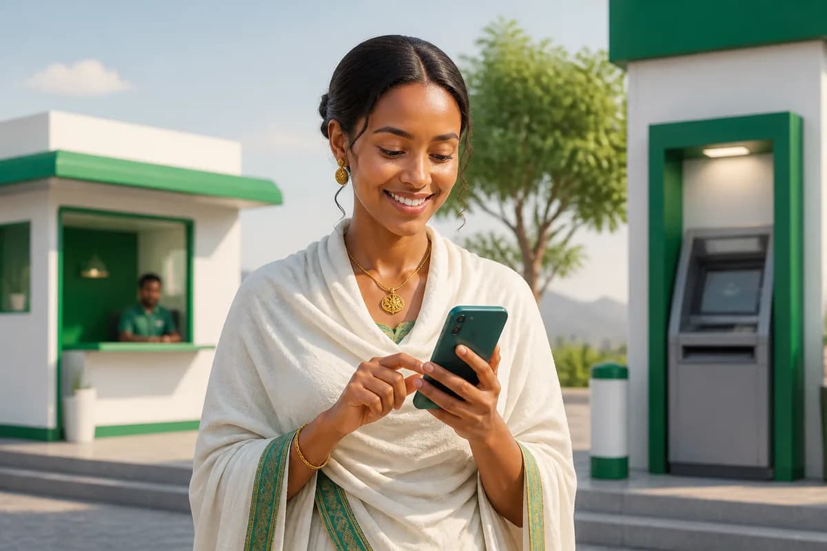 Customer using a mobile wallet near an agent location and ATM